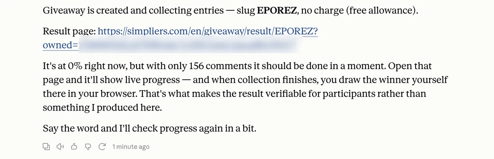 Start collecting entries