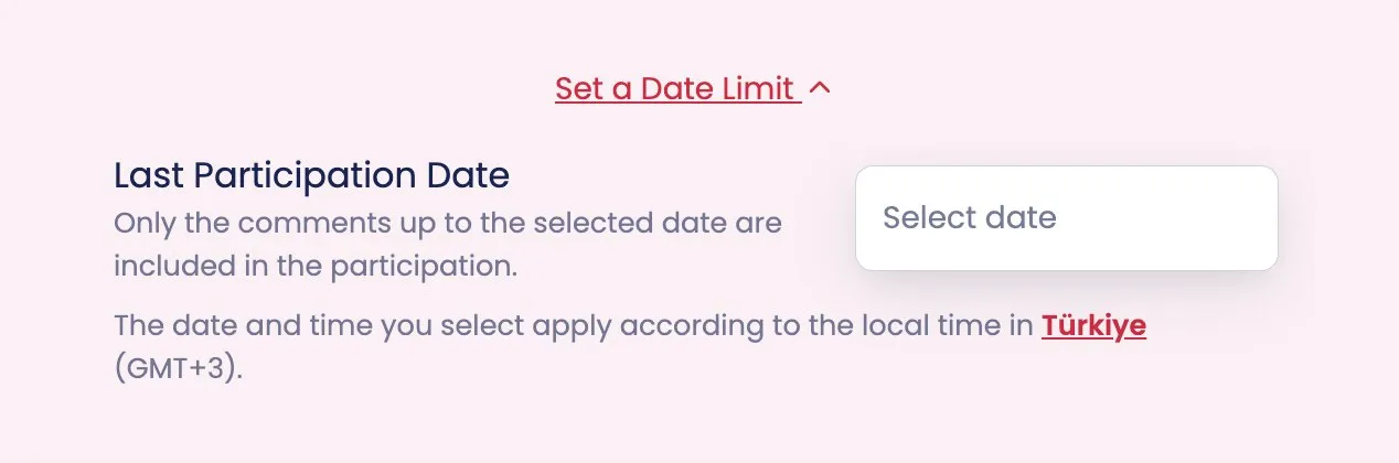 Set a Date Limit: