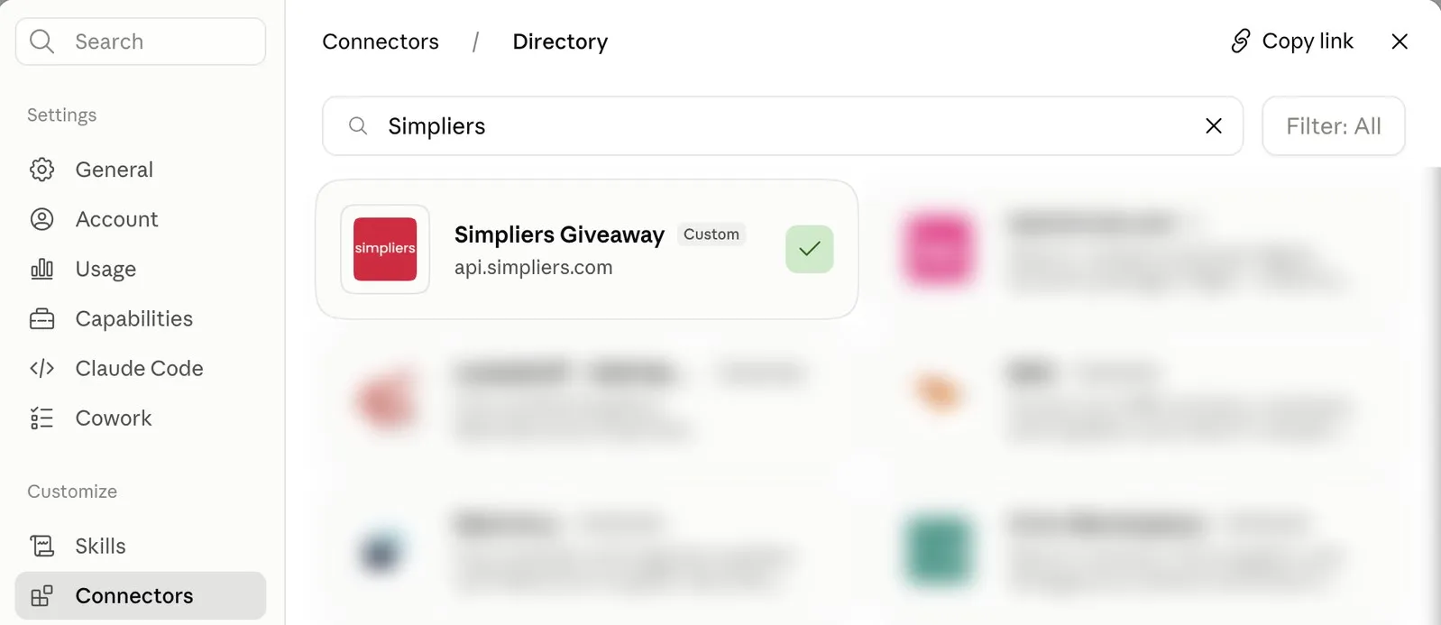 Find Simpliers Giveaway in the list