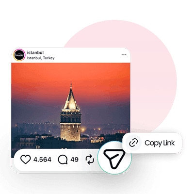 Copy Instagram post link for giveaway